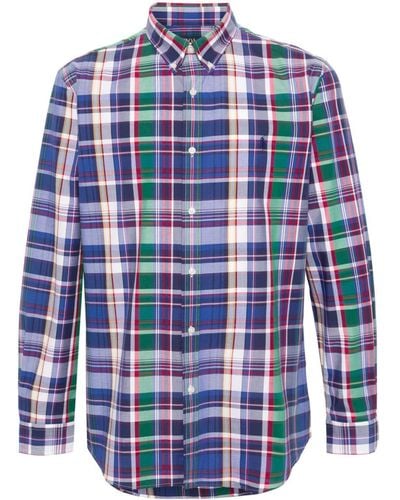 Polo Ralph Lauren Check-pattern Long-sleeve Shirt - Blue