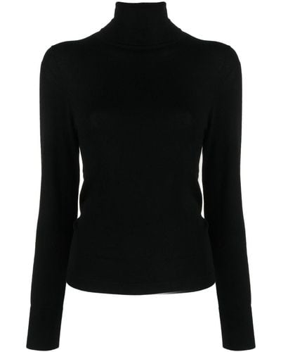 Allude Virgin-wool Roll-neck Sweater - Black