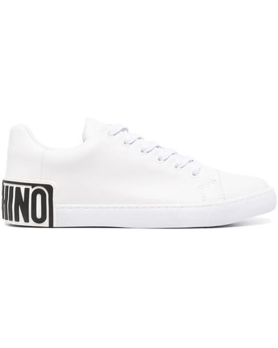 Moschino Low-top Leather Sneakers - White