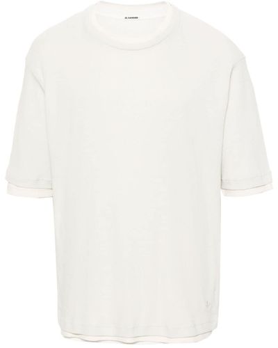 Jil Sander Set di 3 T-shirt a strati - Bianco