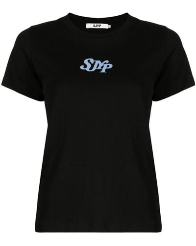 SJYP ロゴ Tシャツ - ブラック