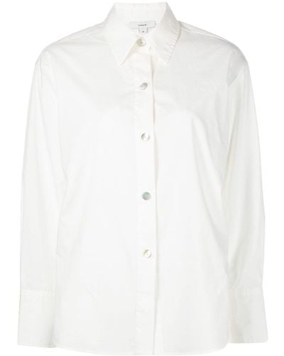 Vince Tie-back Long-sleeve Shirt - White