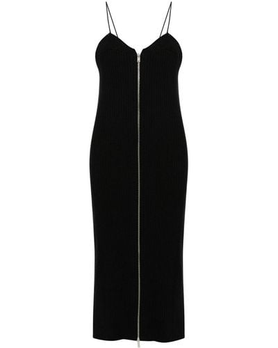 Jil Sander Ribbed-knit Cotton Dress - Women's - Cotton - Black
