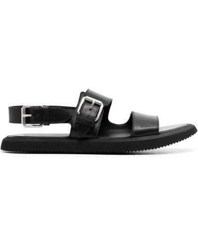 Premiata Double-buckle Leather Sandals - Black