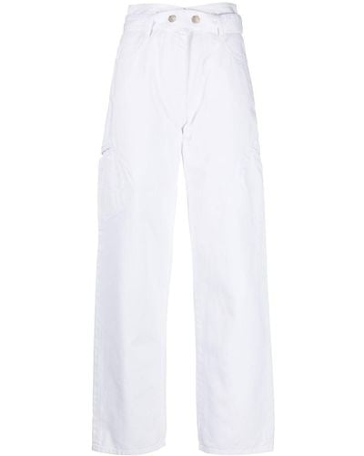IRO Belted Straight-leg Jeans - White