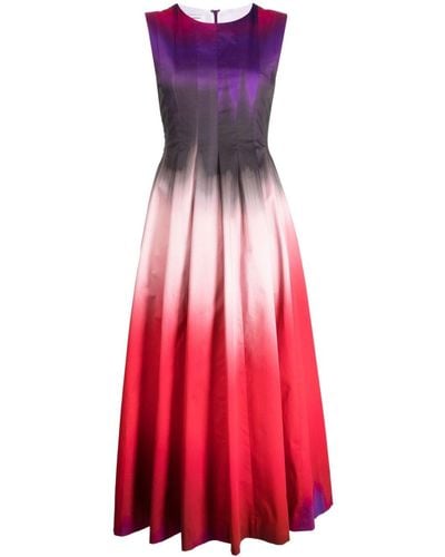 Philosophy Di Lorenzo Serafini Sleeveless Rear-fastening Pleated Dress - Red