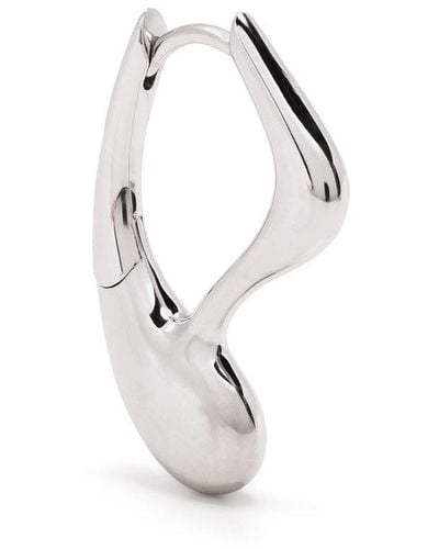Maria Black Boucle d'oreille pendante à design sculpté - Blanc