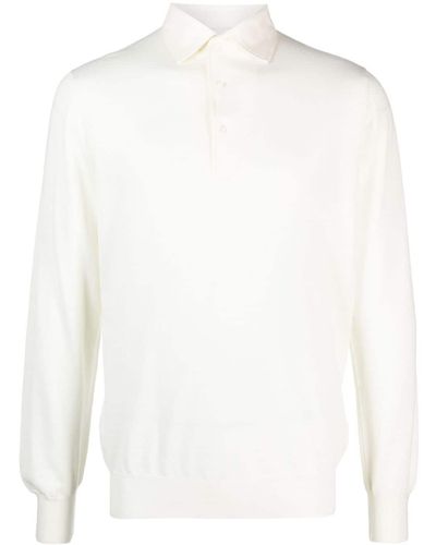 Lardini Fijngebreid Poloshirt - Wit
