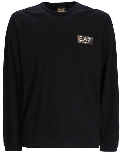 EA7 ロゴ スウェットシャツ - ブラック
