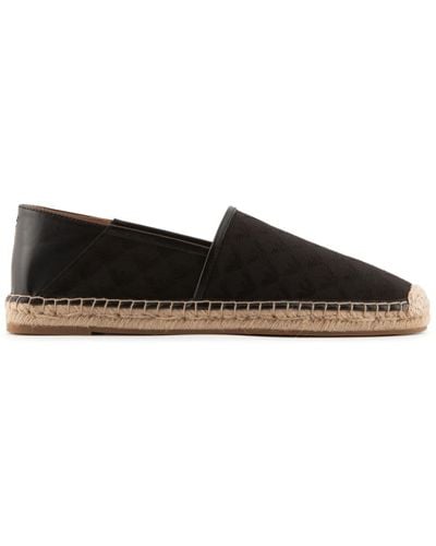 Emporio Armani Espadrilles Met Geborduurd Logo - Zwart