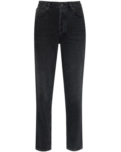 Agolde Fen High-rise Tapered Jeans - Black