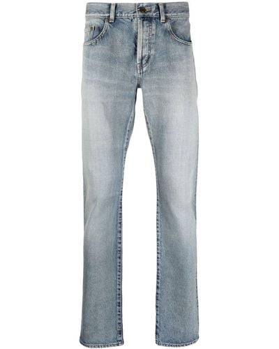 Saint Laurent Slim-cut Leg Denim Jeans - Blue