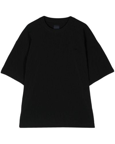 Juun.J Crew-neck Drop-shoulder T-shirt - Black