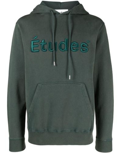 Etudes Studio Sudadera Klein con capucha y logo bordado - Verde