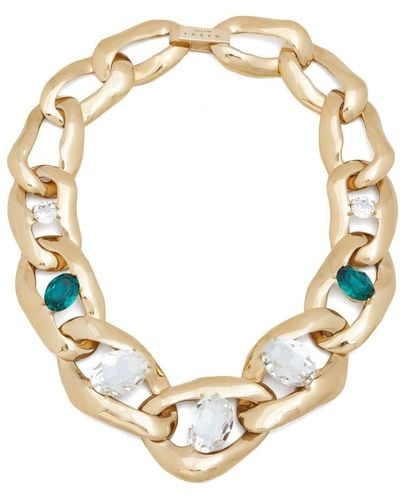 Marni Gemstone-detail Chunky Chain Necklace - Metallic