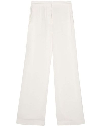 Semicouture High-waist Wide-leg Pants - White