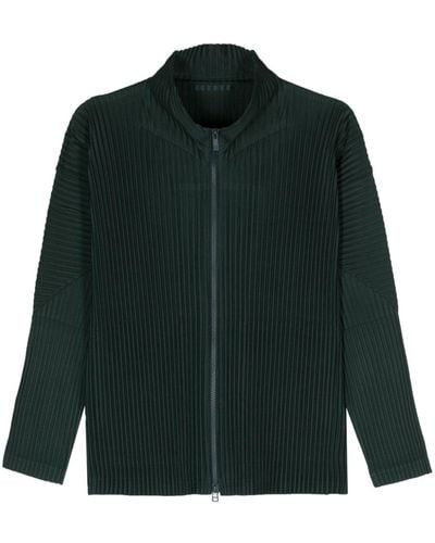 Homme Plissé Issey Miyake Colour Pleats Zip-up Jacket - Green