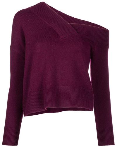 Michelle Mason Asymmetric Off-the-shoulder Sweater - Red