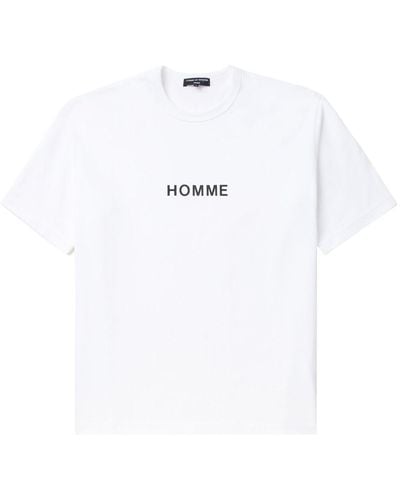 Comme des Garçons Homme-print T-shirt - White