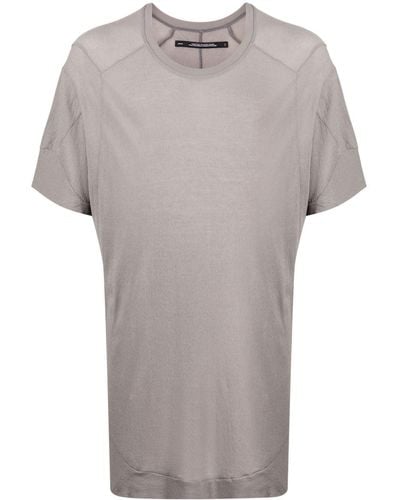Julius T-shirt en coton à épaules tombantes - Gris
