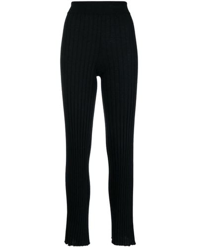 Lisa Yang High-waisted Straight-leg Trousers - Black