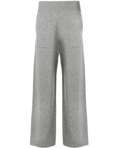 Barrie Pantalon évasé en maille - Gris