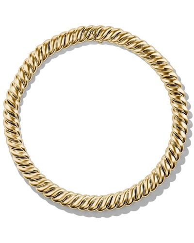 David Yurman 18kt Yellow Gold Sculpted Cable Chain Necklace - Metallic