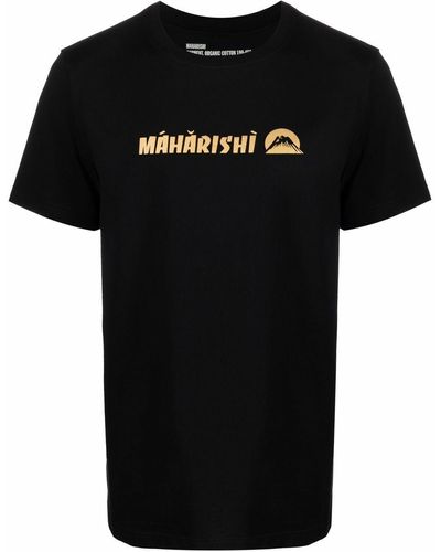 Maharishi Logo-print Organic Cotton T-shirt - Black