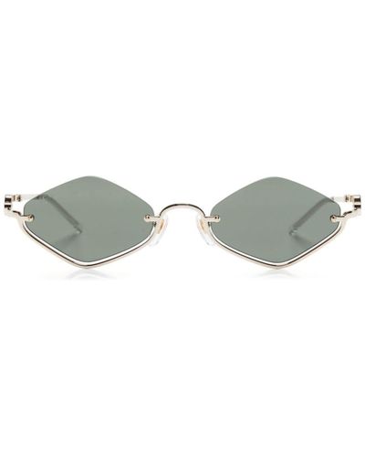 Gucci Geometric-frame Sunglasses - Metallic