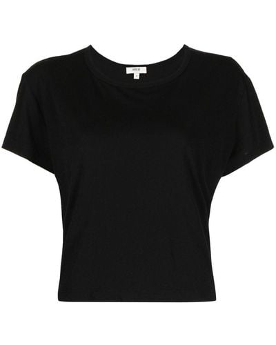 Agolde Camiseta Drew con cuello redondo - Negro