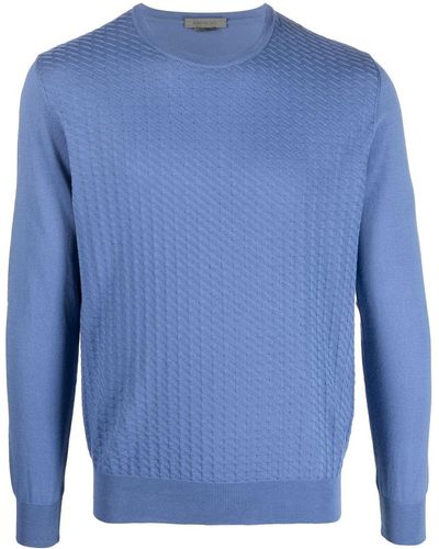 Corneliani Long-sleeved Cotton Sweatshirt - Blue