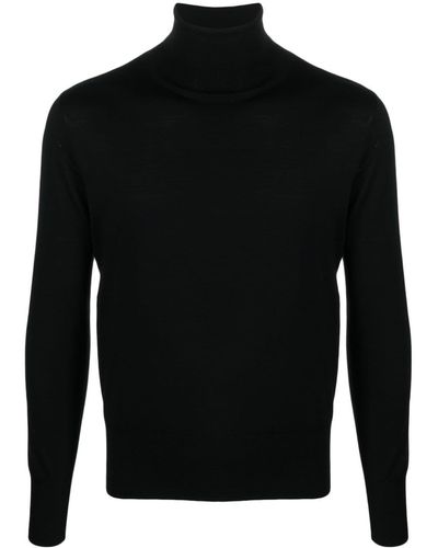 SAPIO High-neck Drop-shoulder Sweater - Black