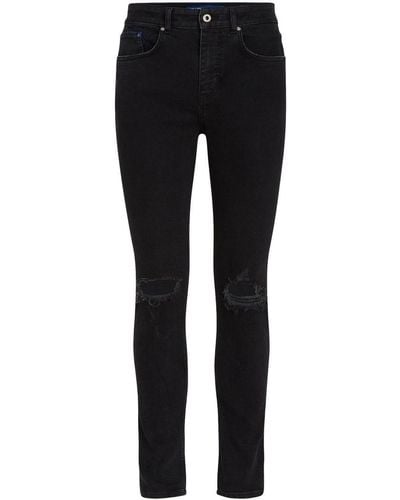 Karl Lagerfeld Mid-rise Skinny Jeans - Black