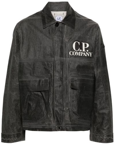 C.P. Company ロゴ シャツジャケット - ブラック