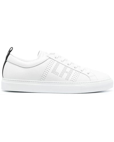 Les Hommes Low-top Leather Trainers - White