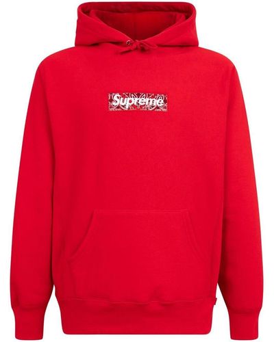 Supreme Hoodie mit Bandana-Logo - Rot