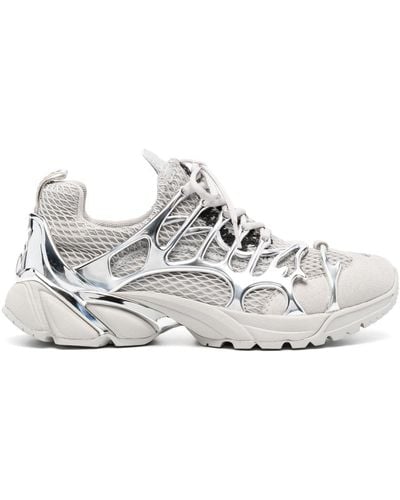 44 Label Group Symbiont Chrome-detail Sneakers - White
