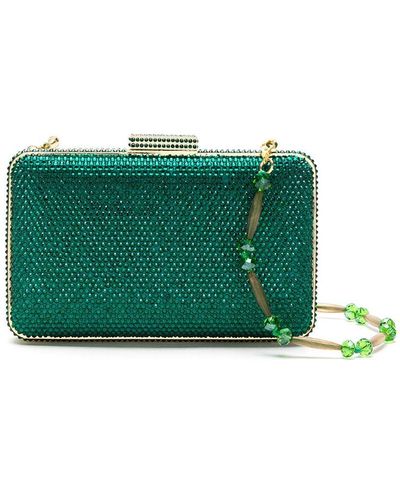 Serpui Chutch Bag With Crystal - Green