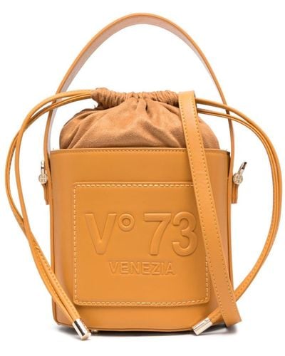 V73 Bucket-tas Met Logo-reliëf - Oranje