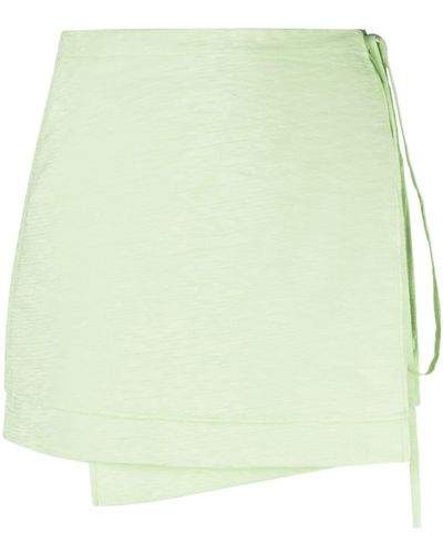 Rejina Pyo Mini-rok Met Wikkeldetail - Groen