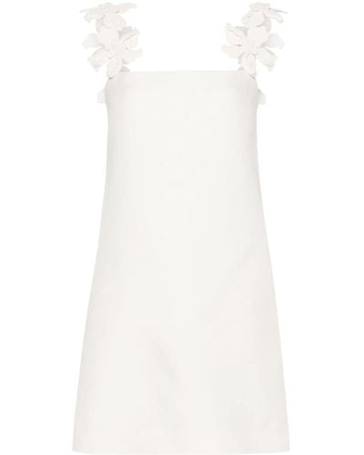 Valentino Garavani Minikleid mit Blumenapplikation - Weiß