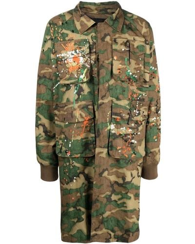 Mostly Heard Rarely Seen Abrigo Camouflage Backpack Long - Verde