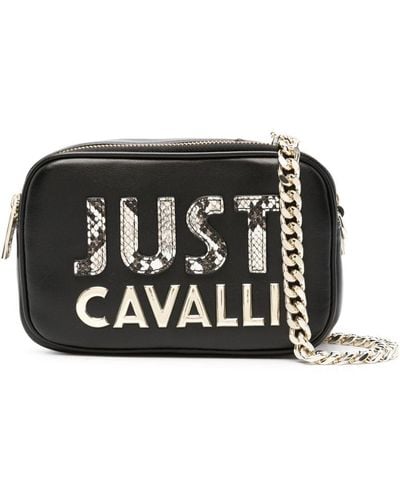 Just Cavalli Logo-lettering Cross Body Bag - Black