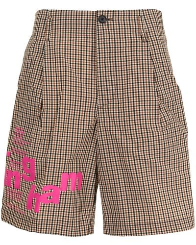 Kolor Plaid-check Pattern Shorts - Multicolour