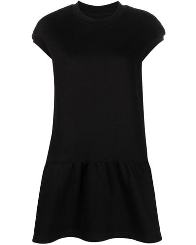 Ioana Ciolacu Short-sleeve Peplum Mini Dress - Black
