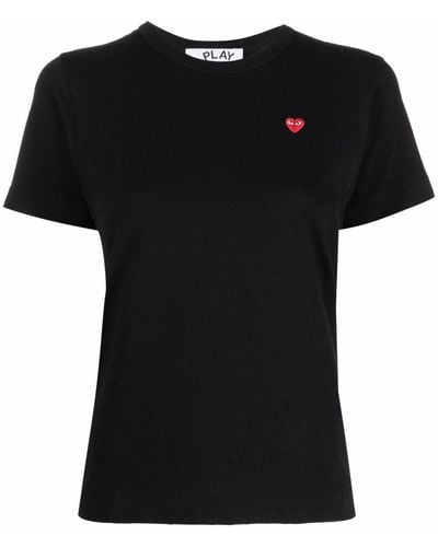 COMME DES GARÇONS PLAY T-shirt à patch logo - Noir