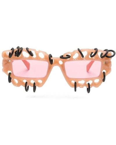 Kuboraum Mask X6 Sonnenbrille mit Design-Gestell - Pink