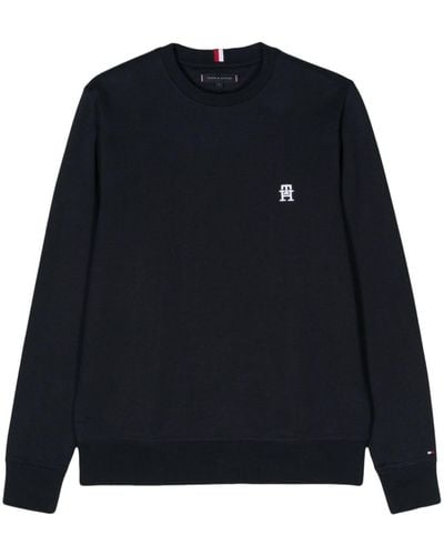 Tommy Hilfiger Embroidered-logo Sweatshirt - Blue