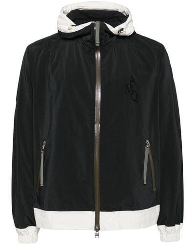 Alexander McQueen High-neck Zip-up Hooded Jacket - Black