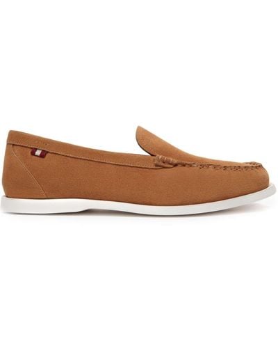 Bally Stripe-detailing Leather Loafers - Brown